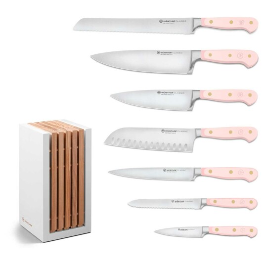 Wüsthof Classic Colour Knivsett med Knivblokk 8 Deler Pink Himalayan Salt Wüsthof Classic Colour Knivsett med Knivblokk 8 Deler Pink Himalayan Salt