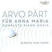 MediaTronixs Jeroen van Veen : Arvo Part: Complete Piano Music - F?r An CD Pre-Owned