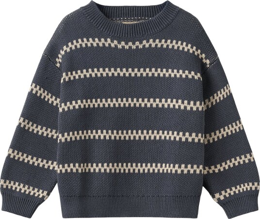 Wheat Jacquard Pullover Harlow Navy 116