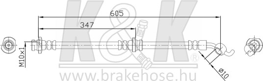 K&K FT0391 Bremseslange