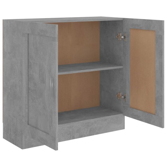 vidaXL Bokhylle betonggr? 82,5x30,5x80 cm sponplate