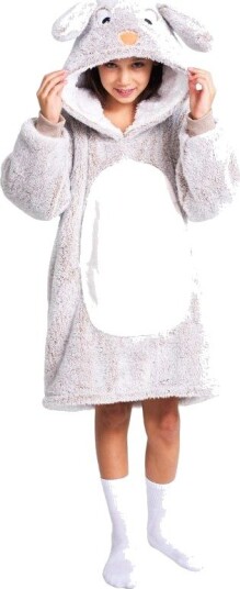 Noxxiez Oversized Hoodie Til Barn Opptil 160cm 7-14 År Kanin