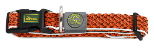 Hunter Hilo Vario Basic Mesh Hundehalsbånd Oransje M-L 33-50cm