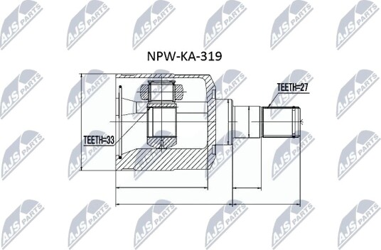 Nty Drivknute drivaksel NTY NPW KA 319