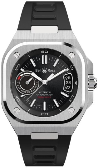 Bell & Ross Herreklokke BRX5R BL ST/SRB BR X5 Sort/Gummi Ø41 mm