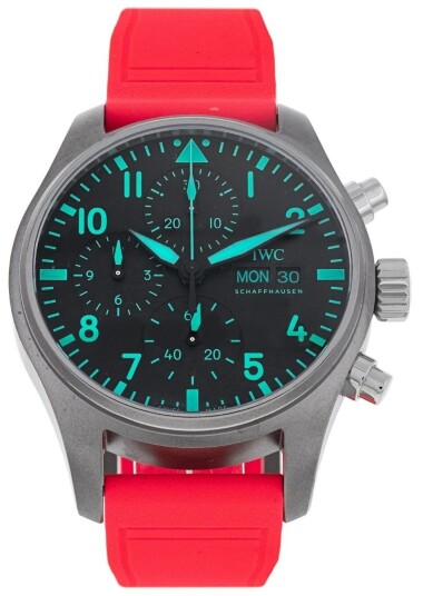 IWC Herreklokke IW388114 Pilots Sort/Gummi Ø41 mm