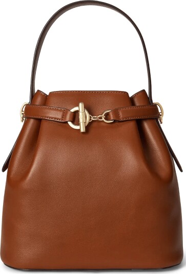 Lauren Ralph Lauren Leather Medium Blaike Bucket Bag LAUREN TAN One Size Lauren Ralph Lauren Leather Medium Blaike Bucket Bag LAUREN TAN One Size