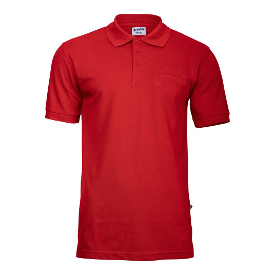 Smila Workwear Dan Polo Rød 1 stk SBG-22108VD65-65 XS
