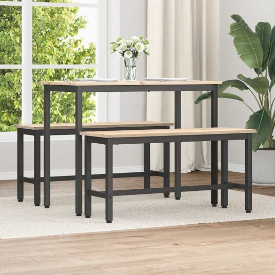 vidaXL Spisebenk Naturlig 100 x 32,5 x 49 cm Massivt furutre vidaXL Spisebenk Naturlig 100 x 32,5 x 49 cm Massivt furutre