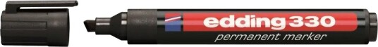 Edding 330 Permanent Marker - Skr?? Spiss - Svart