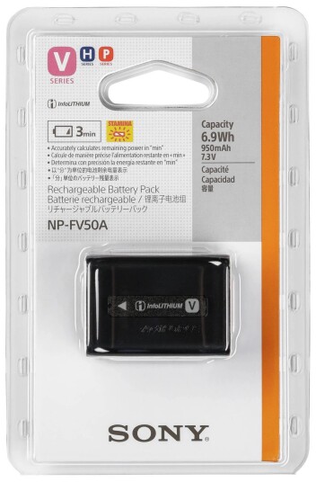 Sony Np-Fv50a - Batteri - Li-Ion - 6.9 Wh - For Sony Hxr-Mc88 Handycam Fdr-Ax43, Fdr-Ax45, Fdr-Ax60, Hdr-Cx370v