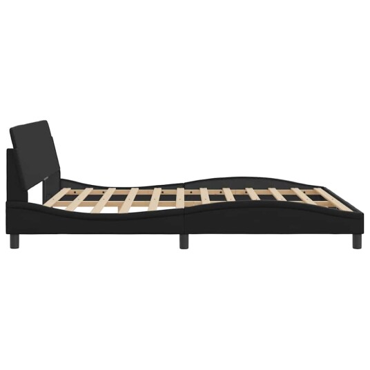 Sengeramme med hodegavl svart 180x200 cm kunstlær 8721012268777
