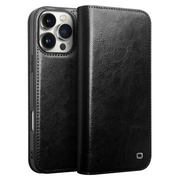 iPhone 16 Pro Max Qialino Classic Lommebok-deksel I Lær Svart