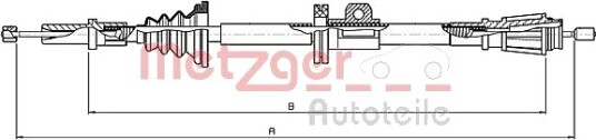 METZGER 10.8061 Tautrekk håndbremse