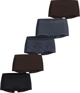 Björn Borg Truser 5P Everyday Boxer Shorts Grå/Svart økologisk bomull Medium Dame