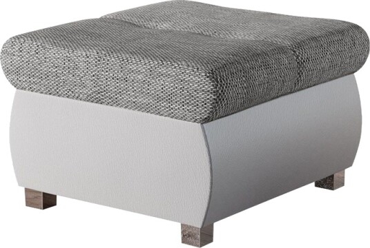Cerys Fotskammel 60 cm - Hvit/Lys grå
