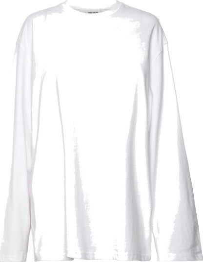 Weekday Oversized Long Sleeve T Shirt White S Weekday Oversized Long Sleeve T Shirt White S