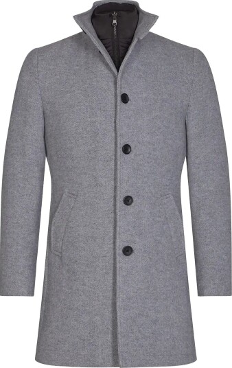 Bruun & Stengade Bs Ontario Slim Fit Coat   LIGHT GREY   XXL
