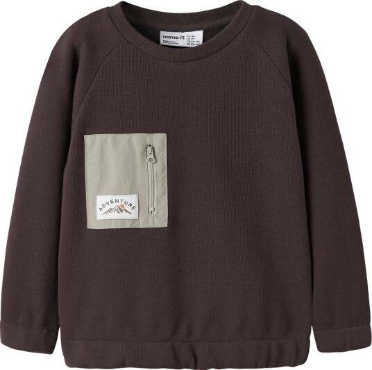 Name It Collegegenser NmmOsborne Chocolate Plum Name It 5 år (110) Collegegenser Beige Brun