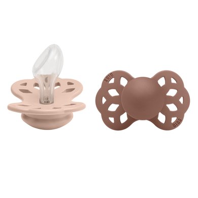 BIBS® Smokk Infinity anatomisk smokk 6-18 måneder Blush & Woodchuck 2 stk.