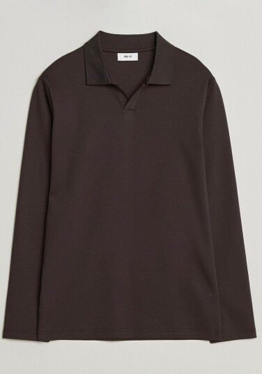 NN07 Paul Long Sleeve Polo Deep Truffle