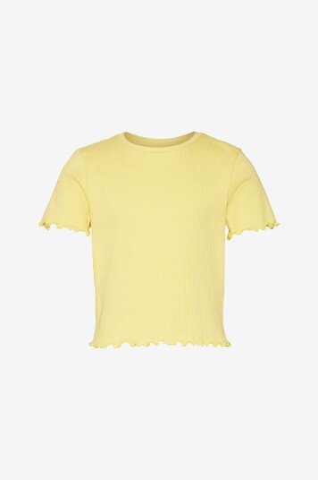 Vero Moda Girl Topp vmLavender SS Cropped Rib Top Jrs Gul