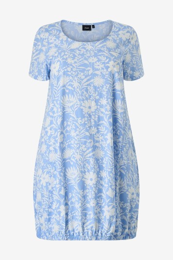 Zizzi Kjole jEasy S/S Aop Dress Flerfarget