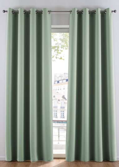 bonprix Lystett gardin, ensfarget, med termofunksjon (1-pack) 7 (H/B: 225x270 cm),1 (H/B: 145x130 cm),2 (H/B: 175x130 cm),3 (H/B: 225x130 cm),4 (H/B: 245x130 cm),5 (H/B: 145x270 cm),6 (H/B: 175x270 cm),8 (H/B: 245x270 cm) grønn