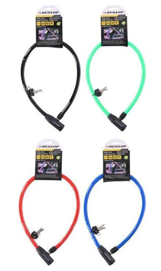 Dunlop - Kabel, Anti-Tyveri Sykkellås (Grønn) Dunlop - Kabel, Anti-Tyveri Sykkellås (Grønn)