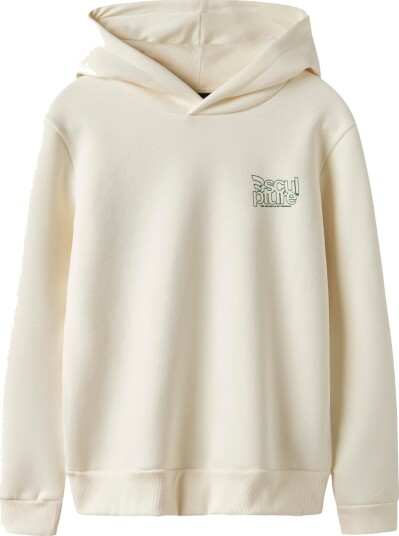 LMTD Hettegenser NlnHjelp Antique White/Jolly Green/Svart LMTD 15 16 år 170 176 Hettegenser Beige