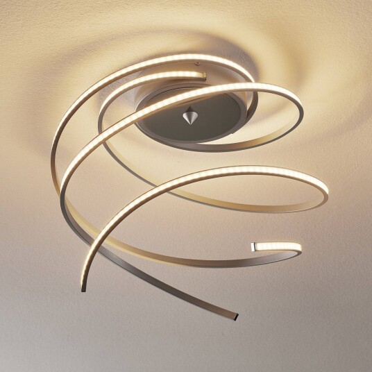 Domiluce Lungo LED-taklampe 3-armet alu med fjernk.