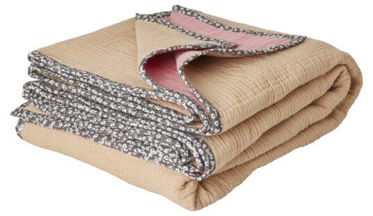 Rice Cotton Blanket Soft Pink