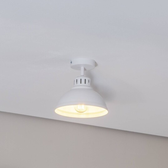 Luminex Sven taklampe 1 lyskilde hvit stål E27
