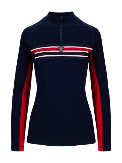 Dale Of Norway Aksla Feminine Baselayer Half Zip Navy Red Offwhite L Dale Of Norway Aksla Feminine Baselayer Half Zip Navy Red Offwhite L