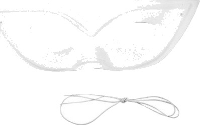 Diverse Maske H: 7 cm B: 20 cm hvit 12 stk 1 pk