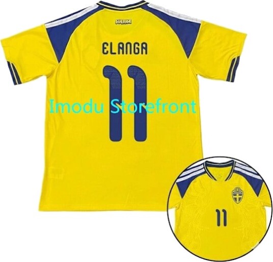 2026 World Cup Sveriges herrelandslag i fotball Hjemmedrakt for barn+shorts nr. 11 Elanga