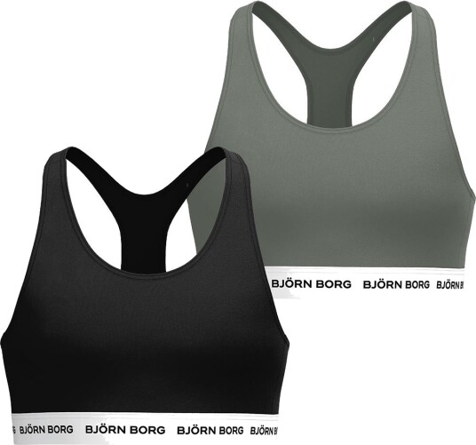 Björn Borg Cotton Stretch Logo Soft Top 2P Khaki green 146 152
