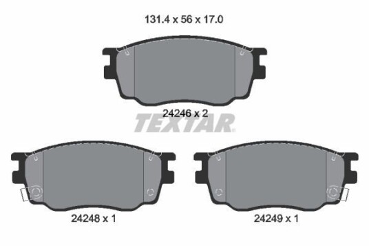 Bremseklosser TEXTAR 2424601 Bremseklosser TEXTAR 2424601