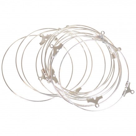 Infinity Hearts Creole Hoops Iron Silver Ø40mm 10 stk
