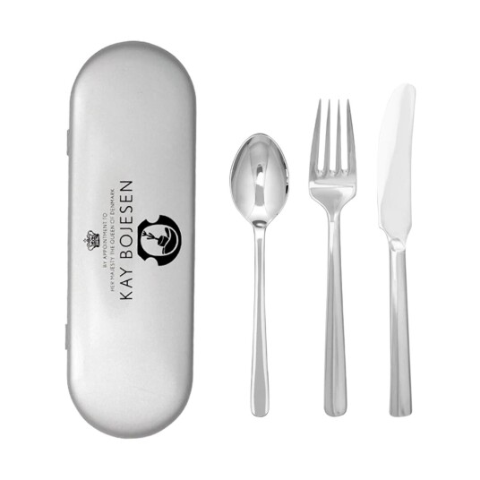 Kay Bojesen Grand Prix bestikksett reisesett 3 deler Polished steel