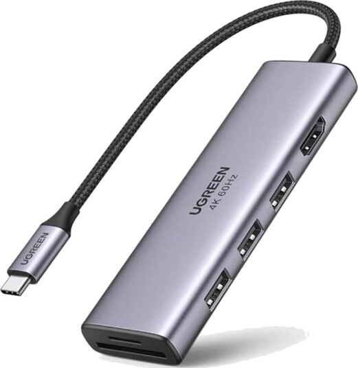 UGREEN HUB USB-C til 3 USB-A 3.2 / HDMI 4k@60Hz / SD / TF