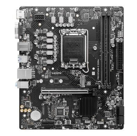 MSI PRO B760M-E DDR4 - micro ATX - LGA1700 Socket - B760 - Intel B760 - Intel LGA1700 socket - DDR4 RAM - Micro-ATX