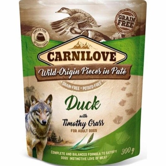 Carnilove Våtfôr til hund med And og Timoteigrass 300 g