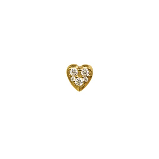 Stine A Jewelry Petit J"adore Earring Gullfarge Hvit
