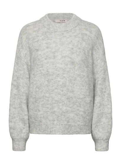 A-View Patrisia Solid Knit Pullover - Grey - XL