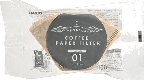 Hario Papirfiltre Brune Pegasus 01   100 Stk
