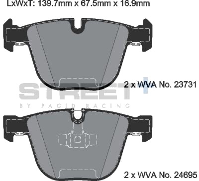 PAGID Racing T8043SP2001 Bremseklosser