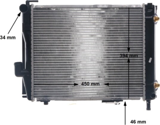 Radiator MAHLE ORIGINAL CR 257 000S Radiator MAHLE ORIGINAL CR 257 000S