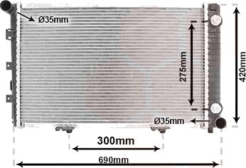 VAN WEZEL 30002061 Radiator motorkjøling