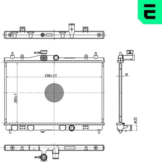ERA 673301 Radiator, motorkjøling ERA 673301 Radiator, motorkjøling
